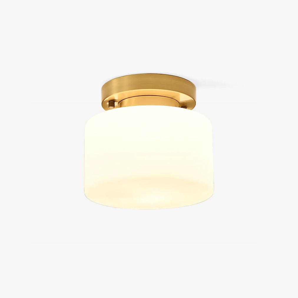Brass and Glass Flush Ceiling Light by Everden Living