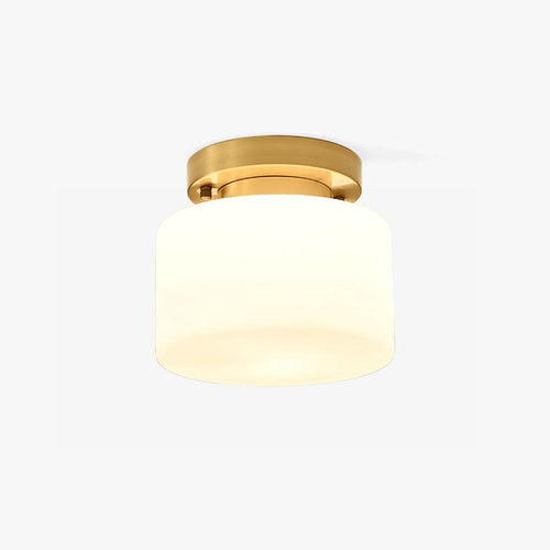 Brass and Glass Flush Ceiling Light by Everden Living