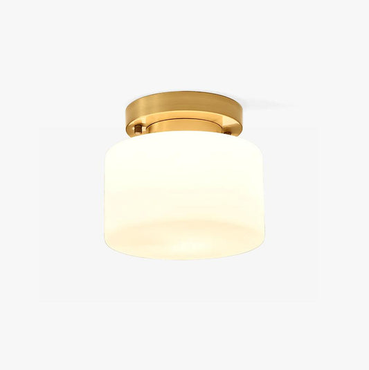 Brass and Glass Flush Ceiling Light by Everden Living