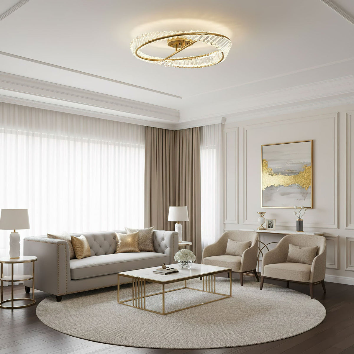 Crystal Ring LED Ceiling Light, alternative view 4