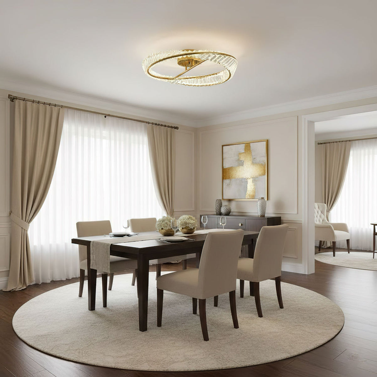 Crystal Ring LED Ceiling Light, alternative view 6