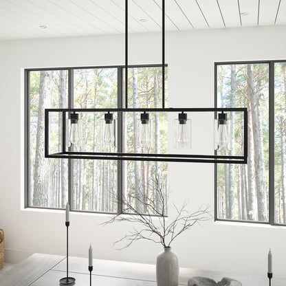 5-Lights Industrial Linear Kitchen Island Lights – alternative view 5