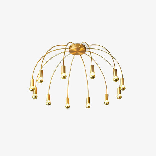 Firework Glass and Brass Ceiling Light by Everden Living