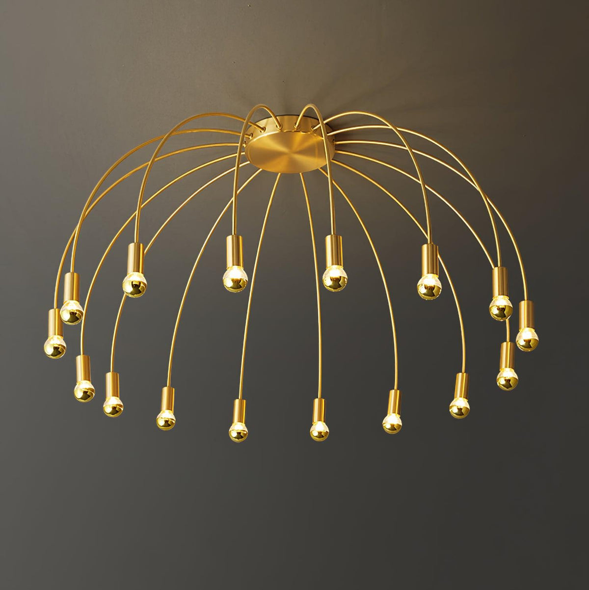 Firework Glass and Brass Ceiling Light, alternative view 11