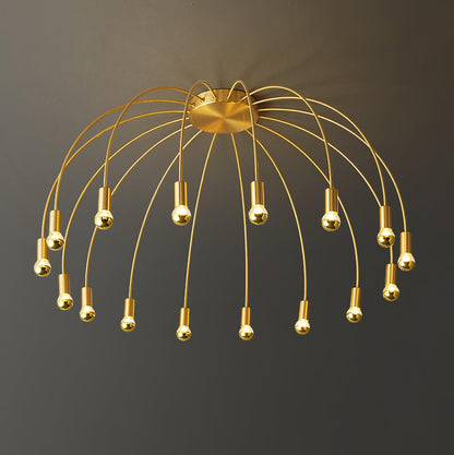 Firework Glass and Brass Ceiling Light, alternative view 11