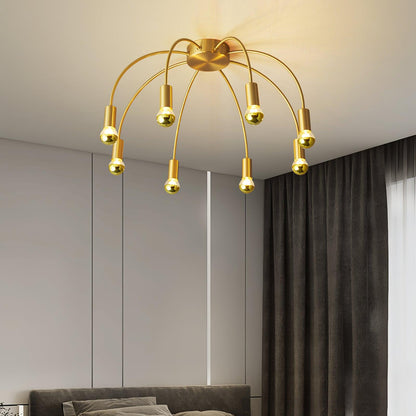 Firework Glass and Brass Ceiling Light, alternative view 3