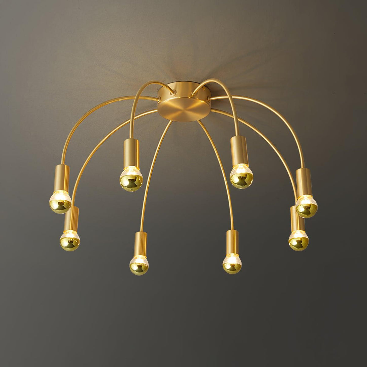 Firework Glass and Brass Ceiling Light, alternative view 9