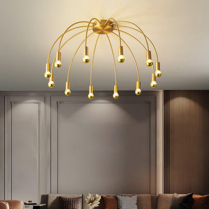 Firework Glass and Brass Ceiling Light, alternative view 5