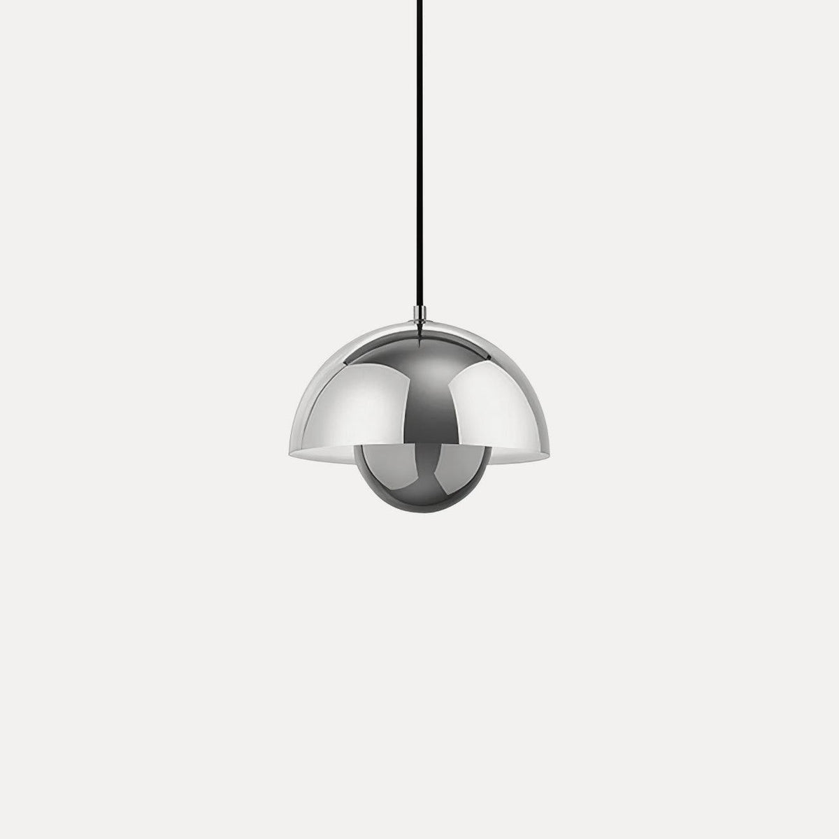 Dome Shade Pendant Light With Floating Globe Diffuser