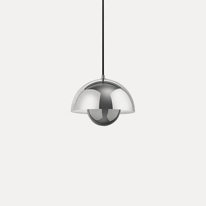 Dome Shade Pendant Light With Floating Globe Diffuser