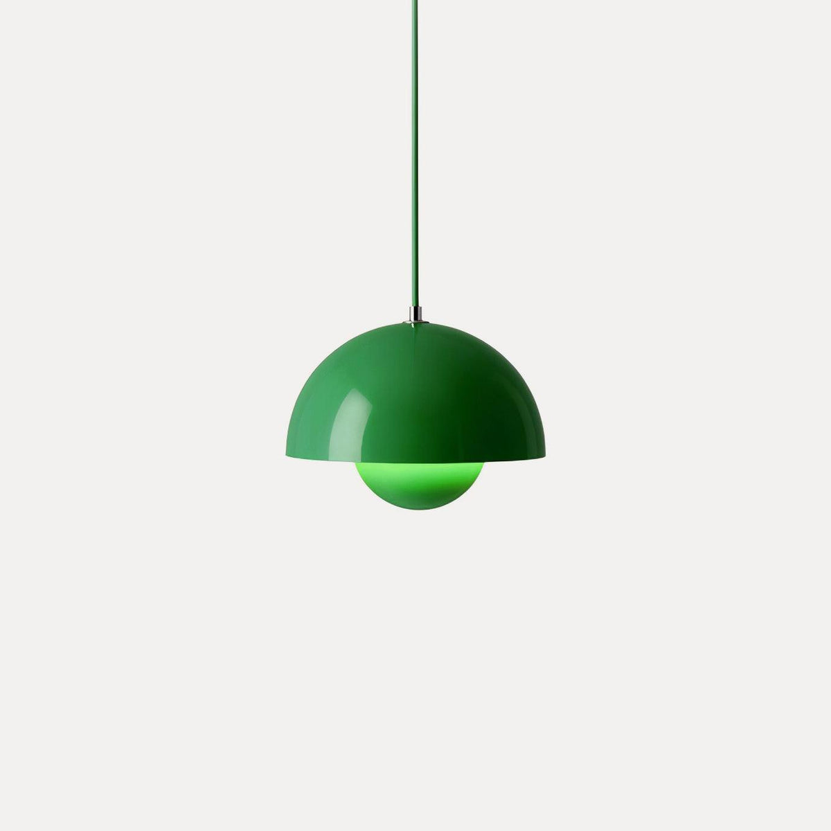 Dome Shade Pendant Light With Floating Globe Diffuser