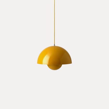 Dome Shade Pendant Light With Floating Globe Diffuser