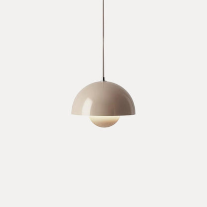 Dome Shade Pendant Light With Floating Globe Diffuser