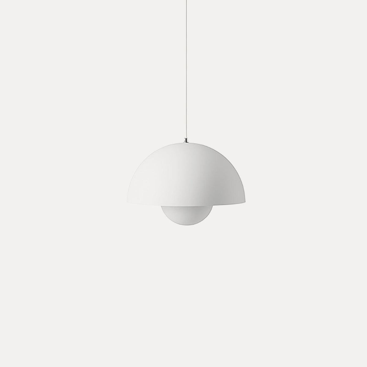 Dome Shade Pendant Light With Floating Globe Diffuser