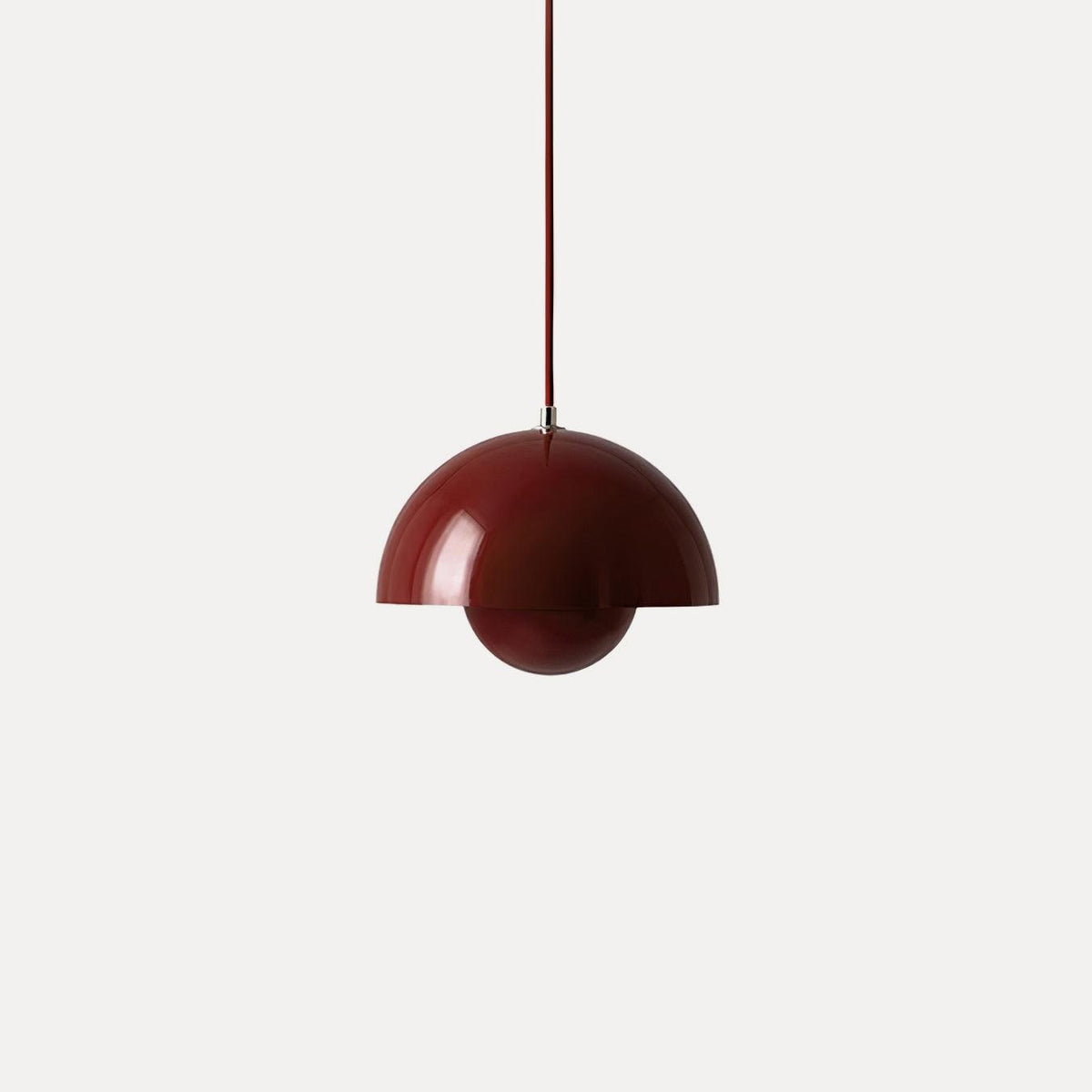 Dome Shade Pendant Light With Floating Globe Diffuser