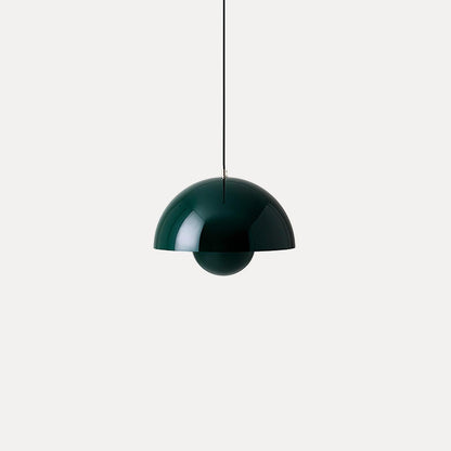Dome Shade Pendant Light With Floating Globe Diffuser