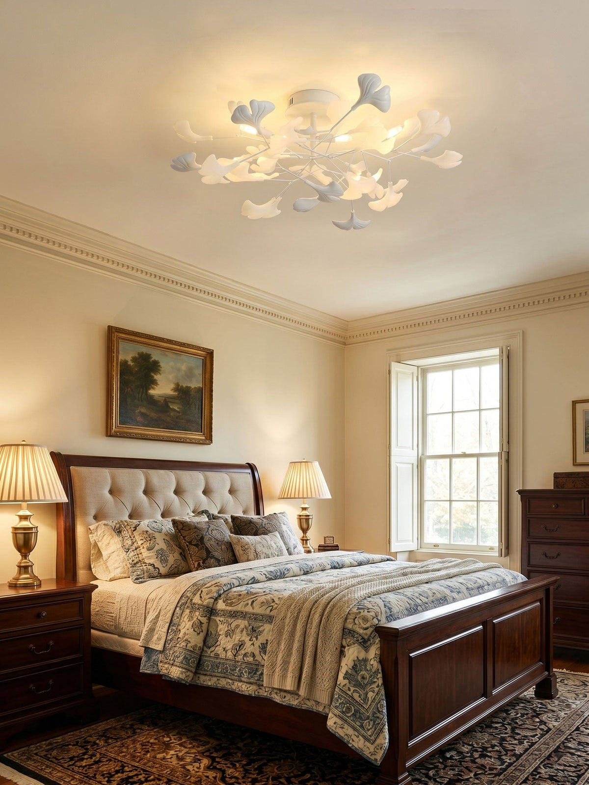 Ginkgo Rotating Ceramic Flush Ceiling Light, alternative view 5