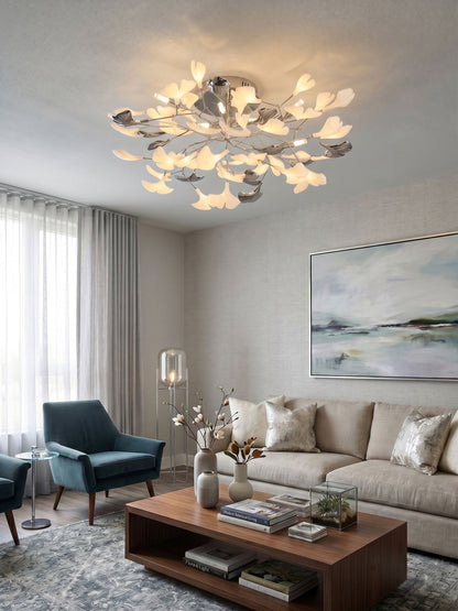 Ginkgo Rotating Ceramic Flush Ceiling Light, alternative view 4