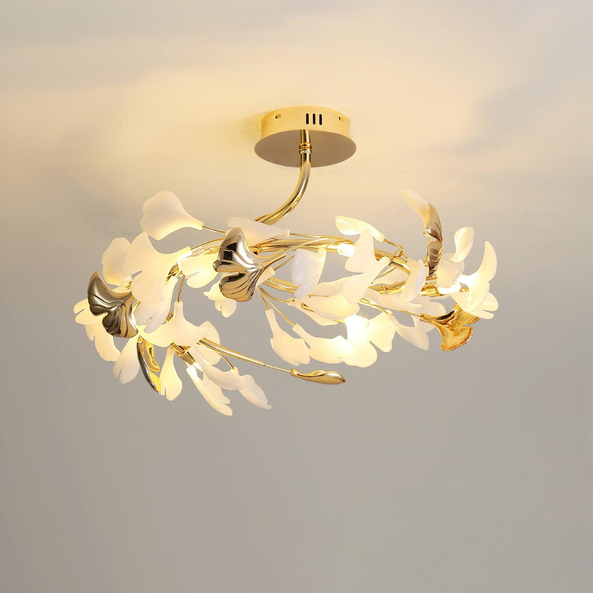 Ginkgo Rotating Ceramic Flush Ceiling Light, alternative view 12