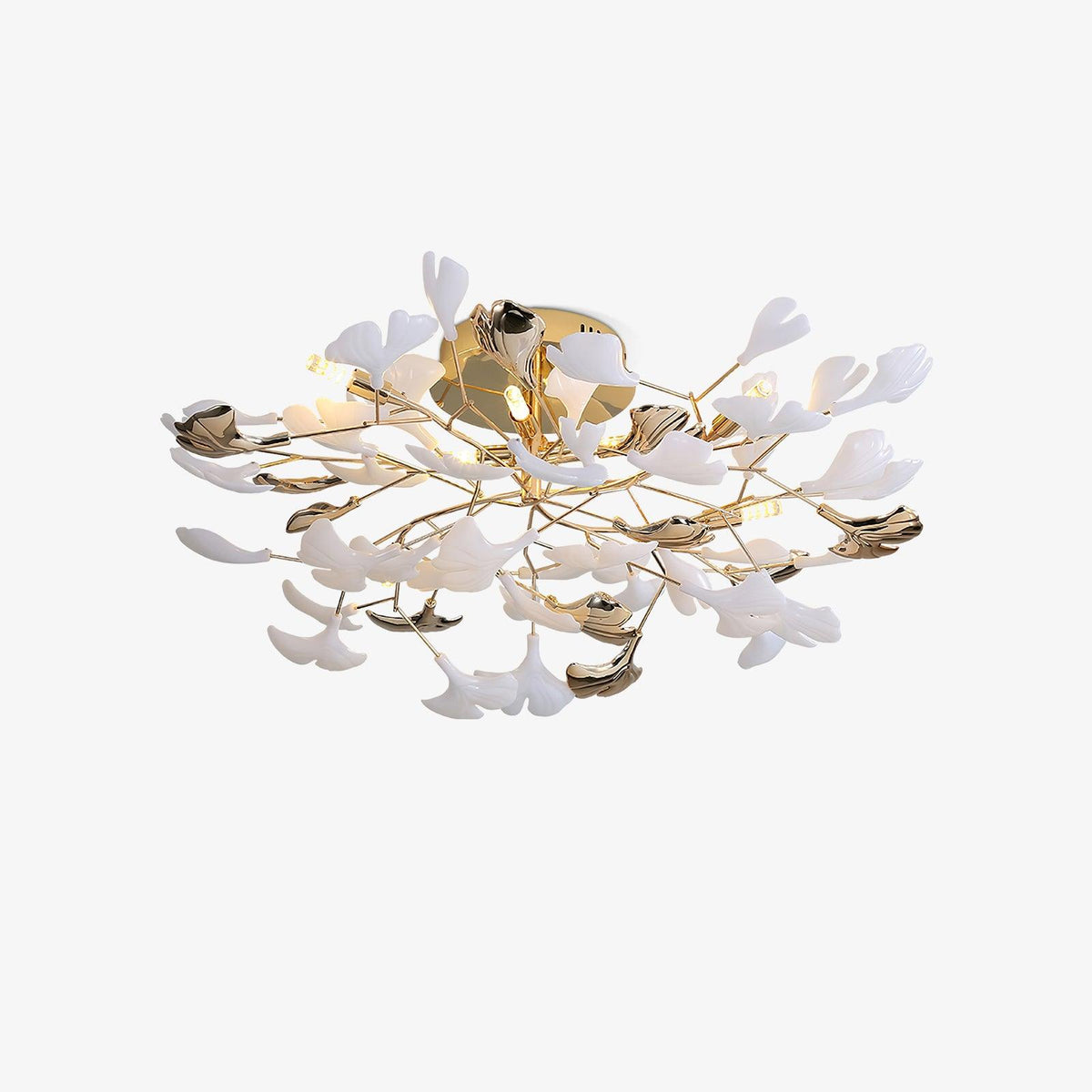 Ginkgo Rotating Ceramic Flush Ceiling Light by Everden Living