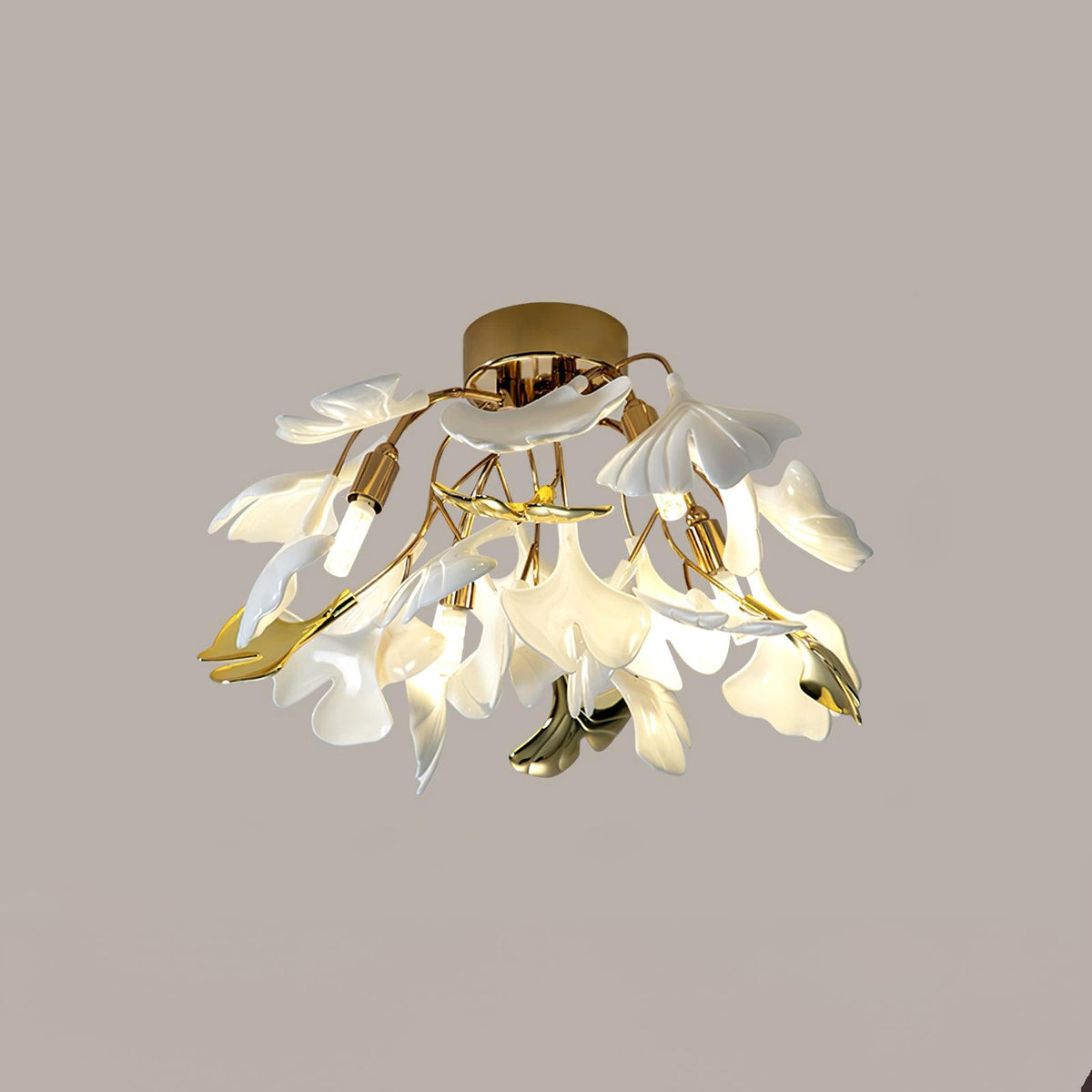 Ginkgo Leaf Ceramic Ceiling Light, alternative view 12