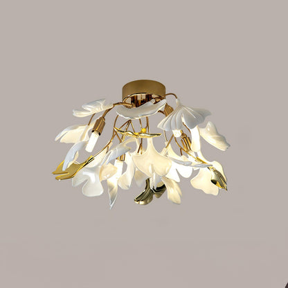 Ginkgo Leaf Ceramic Ceiling Light, alternative view 12