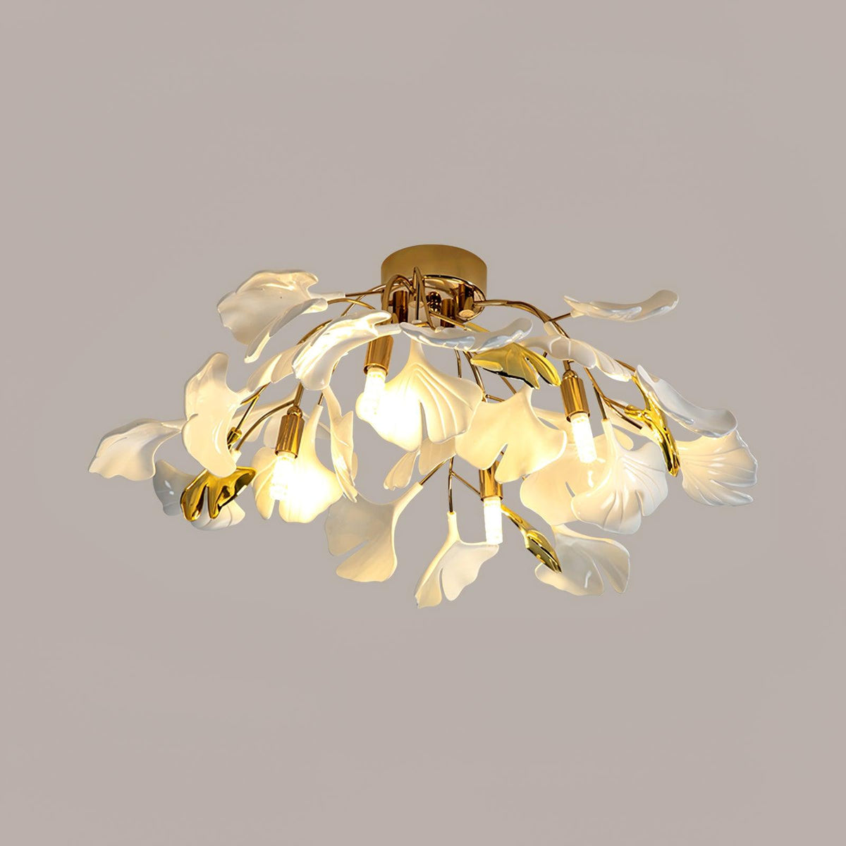 Ginkgo Leaf Ceramic Ceiling Light, alternative view 15