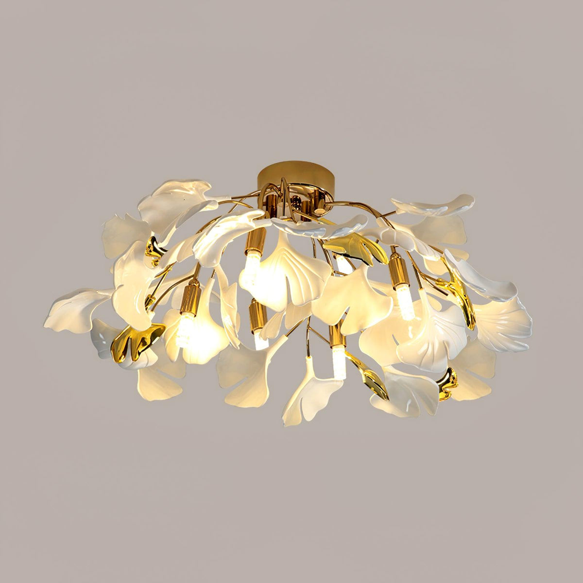 Ginkgo Leaf Ceramic Ceiling Light, alternative view 18