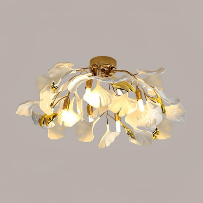 Ginkgo Leaf Ceramic Ceiling Light, alternative view 18