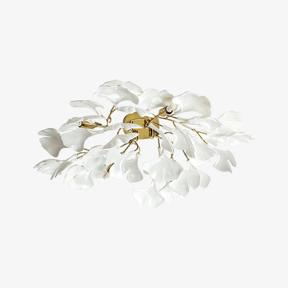 Ginkgo Leaf Ceramic Ceiling Light by Everden Living