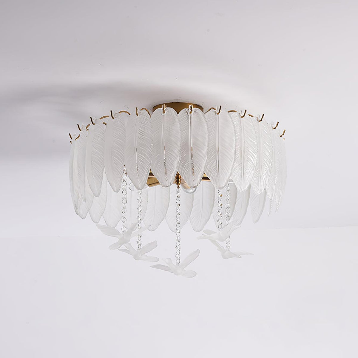 Feather Glass & Copper Ceiling Light, alternative view 5