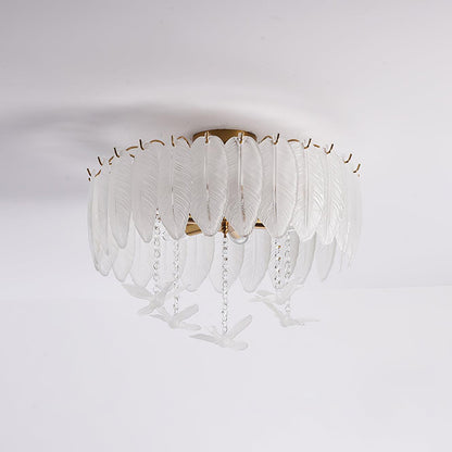 Feather Glass & Copper Ceiling Light, alternative view 5