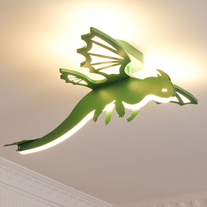 Green Dinosaur Children's Ceiling Light, alternative view 6