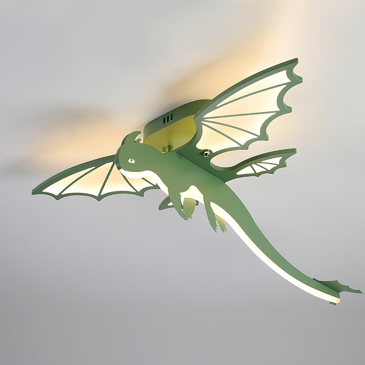 Green Dinosaur Children's Ceiling Light, alternative view 9