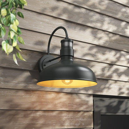 1-Light Metal Dome Shade Wall Sconces Outdoor Lights – alternative view 2