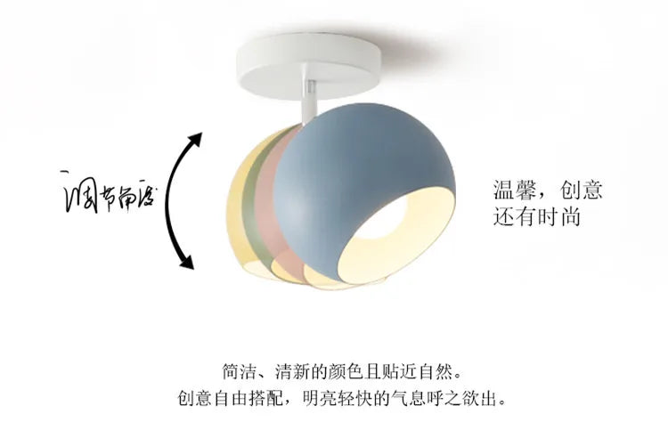 Macaron Globe Semi-Flush Ceiling Light