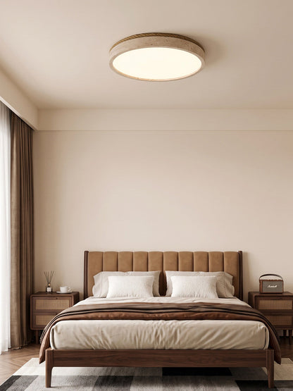 Circular Travertine Flush Ceiling Light, alternative view 5