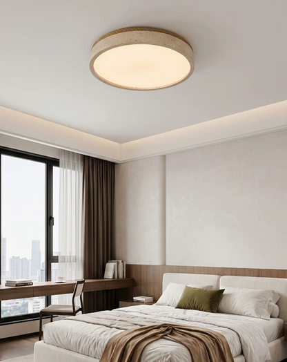 Circular Travertine Flush Ceiling Light, alternative view 8