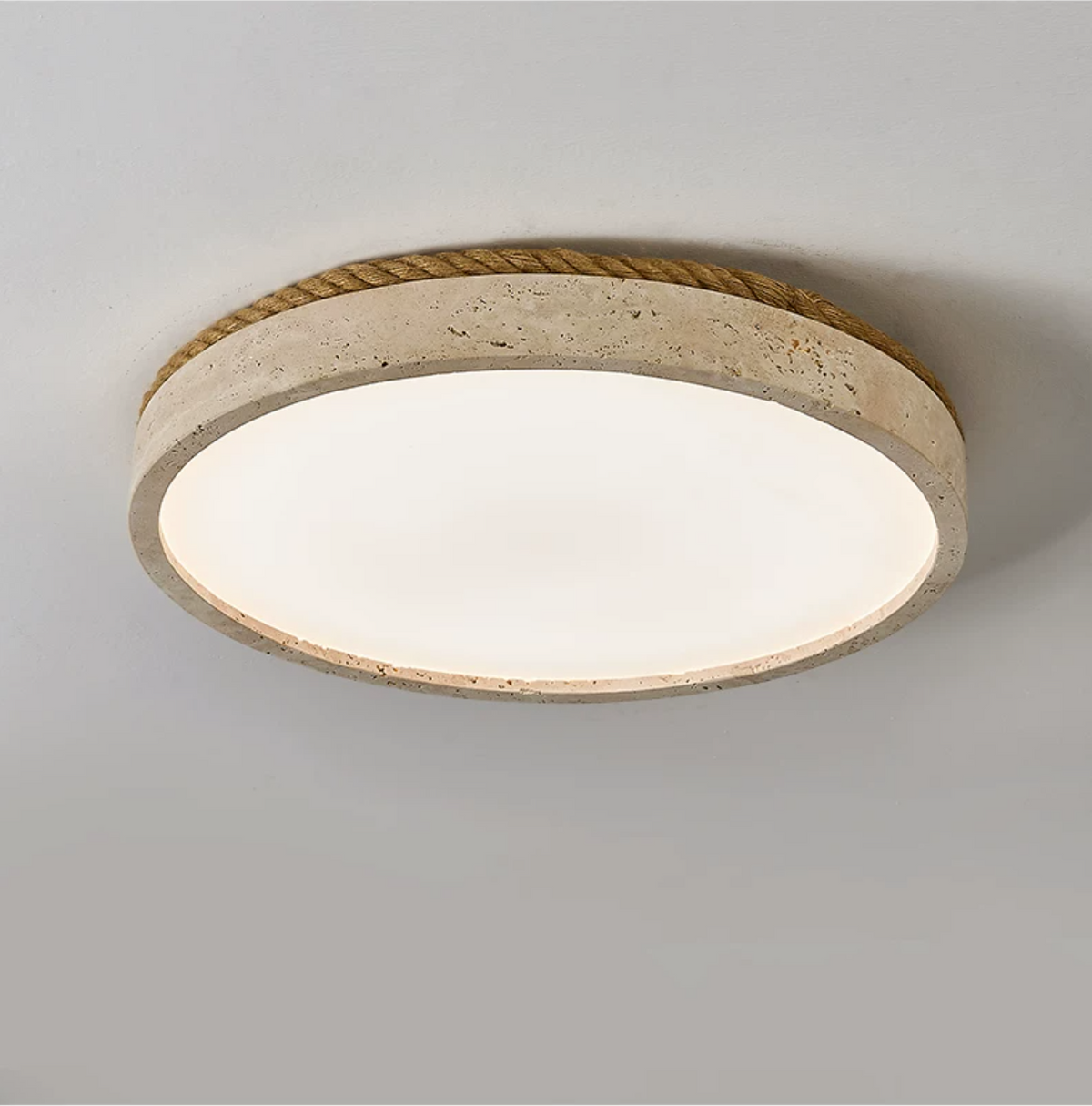 Circular Travertine Flush Ceiling Light, alternative view 9