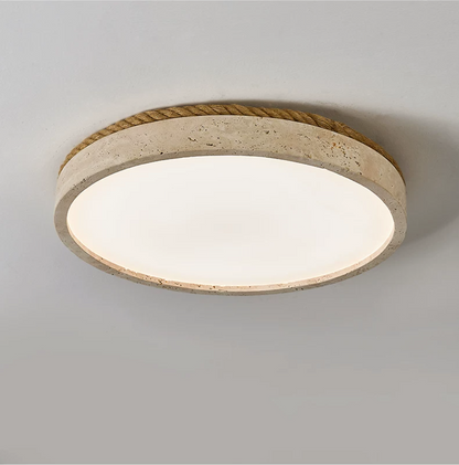 Circular Travertine Flush Ceiling Light, alternative view 9