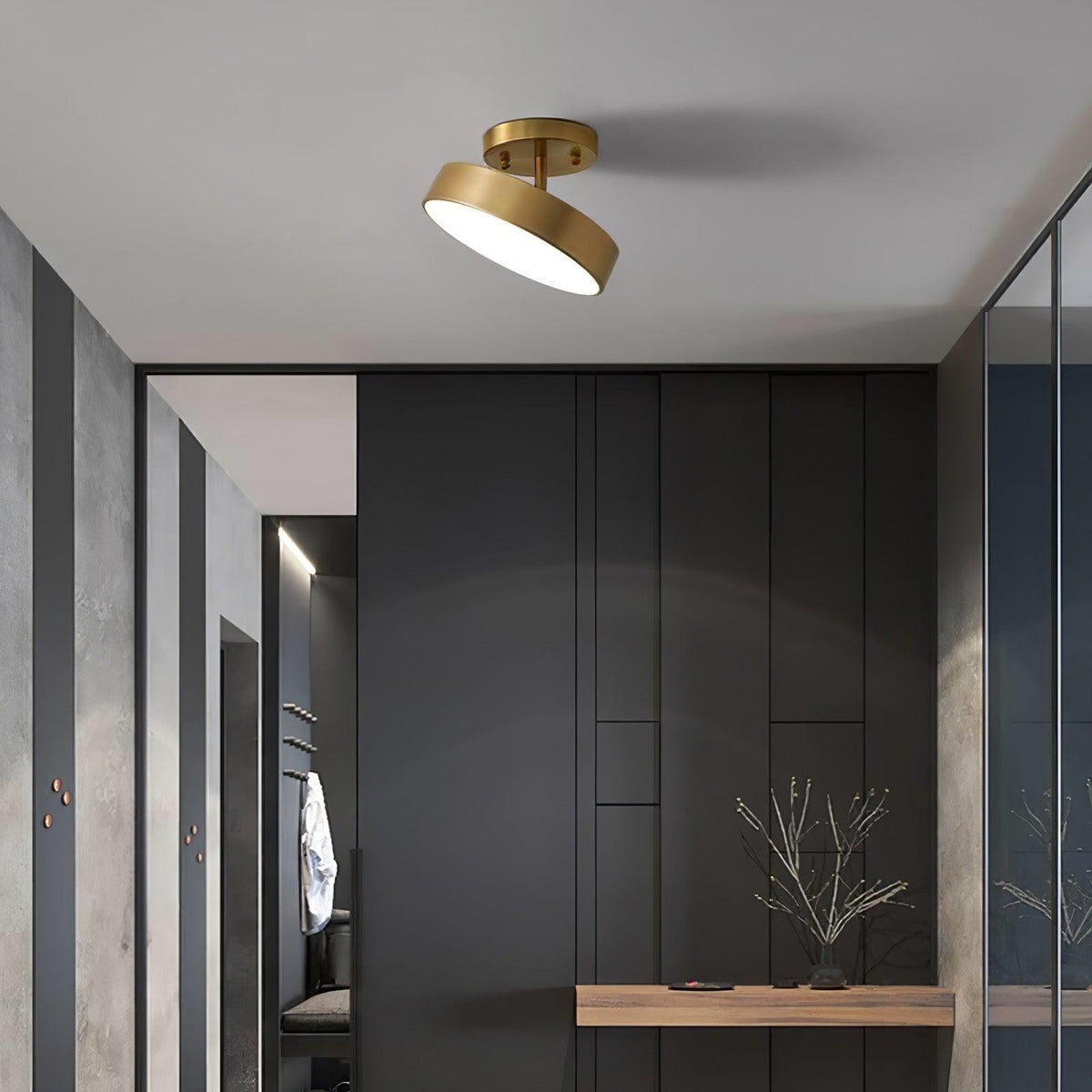 Adjustable Rotating Brass Ceiling Light, alternative view 5