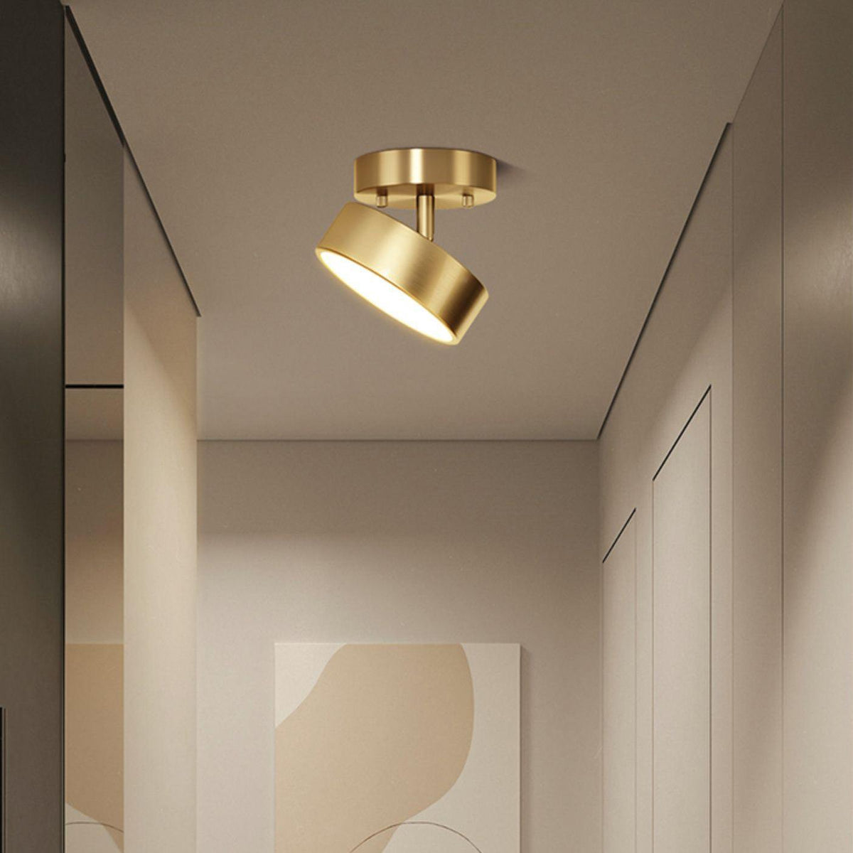 Adjustable Rotating Brass Ceiling Light, alternative view 6
