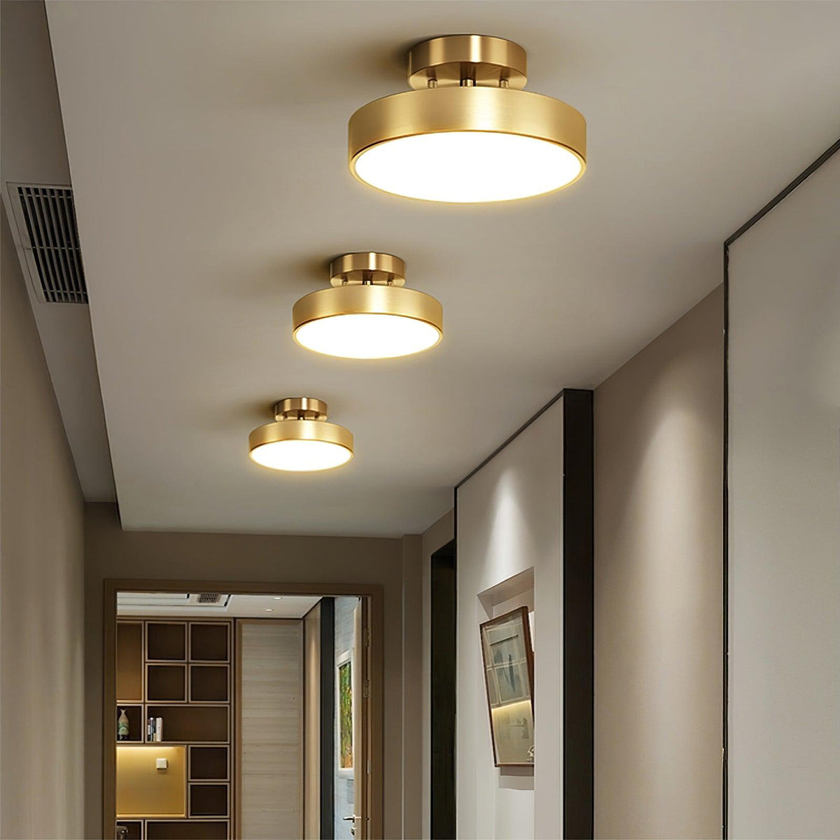 Adjustable Rotating Brass Ceiling Light, alternative view 2