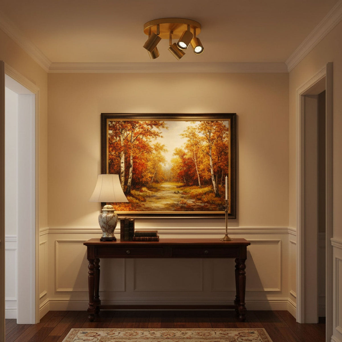 Adjustable Brass Spotlight Ceiling Light, alternative view 7