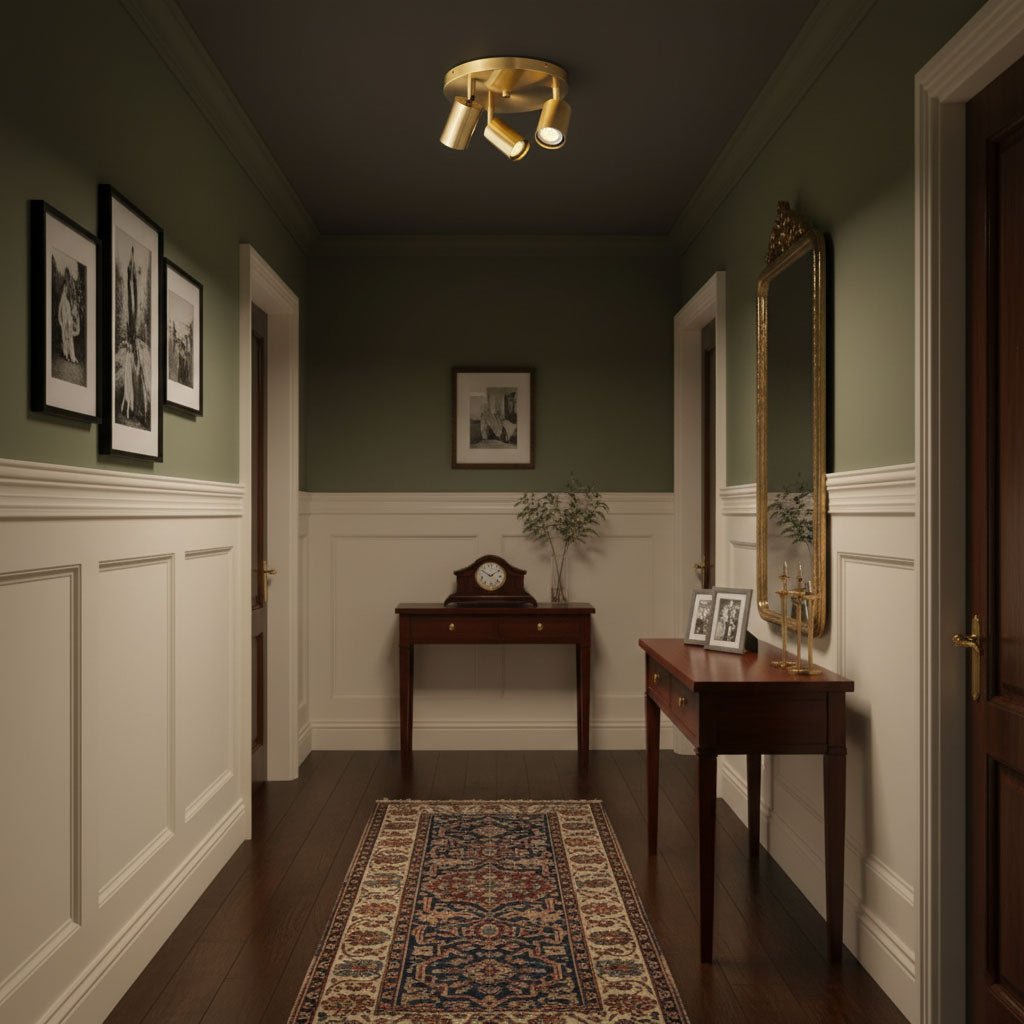 Adjustable Brass Spotlight Ceiling Light, alternative view 4