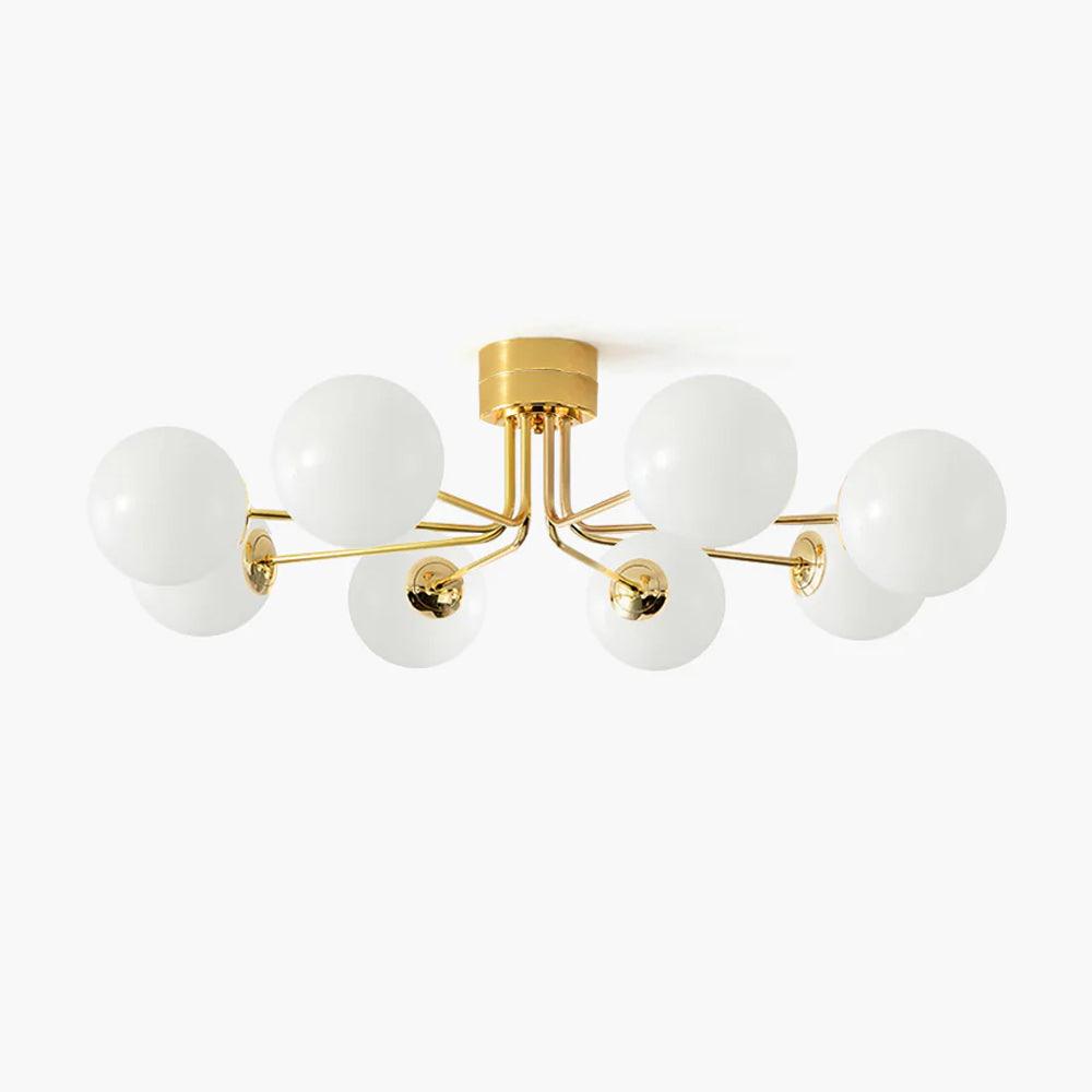 Mid-Century Opal Glass Ceiling Light by Everden Living