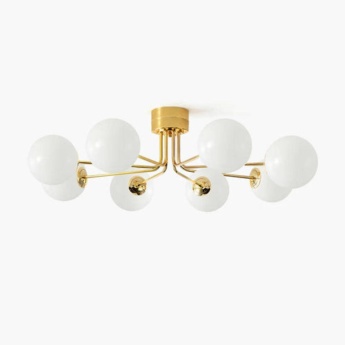 Mid-Century Opal Glass Ceiling Light by Everden Living