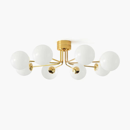Mid-Century Opal Glass Ceiling Light by Everden Living