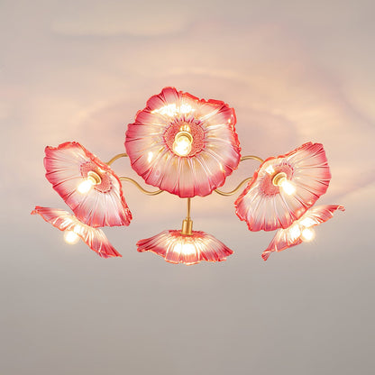 Lotus Leaf Glass Flush Ceiling Light, alternative view 14