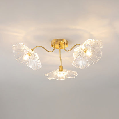 Lotus Leaf Glass Flush Ceiling Light, alternative view 9